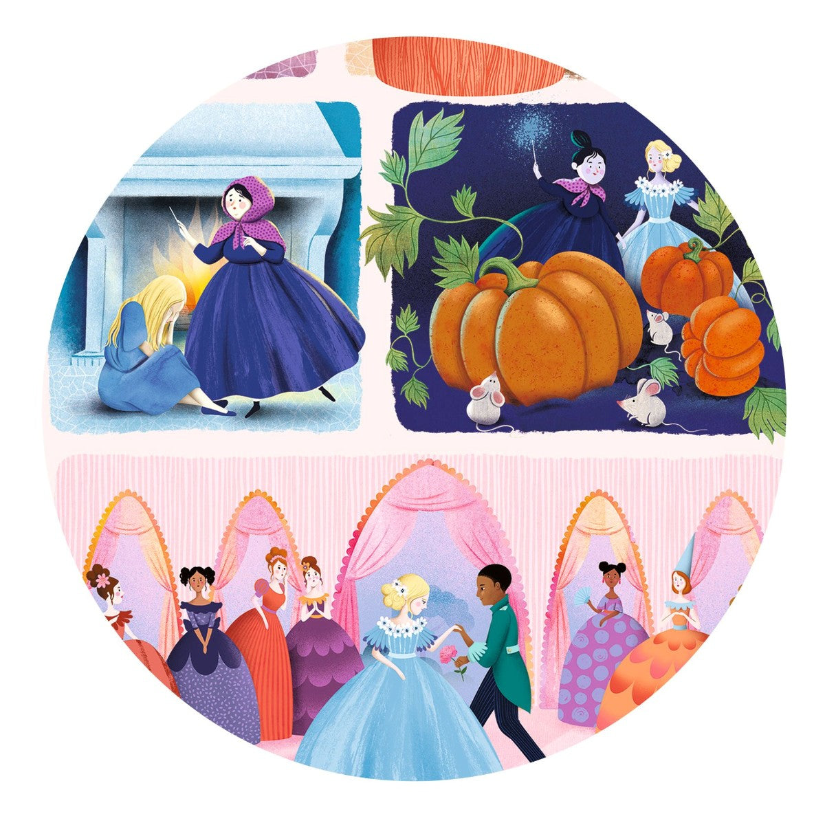 Djeco pussel, Story puzzle, Askungen - 54 bitar