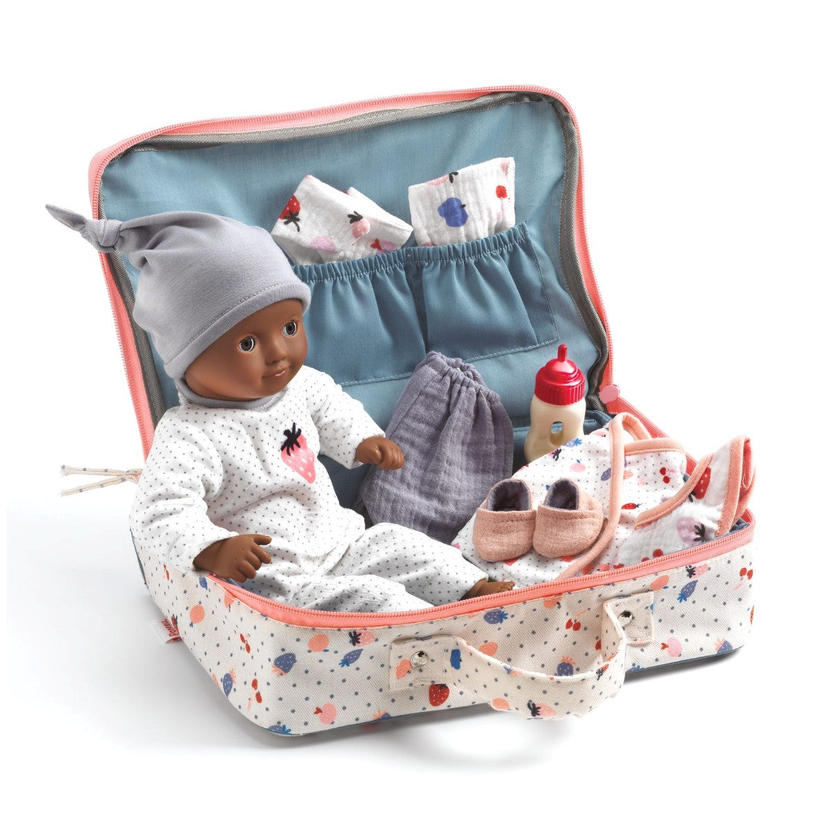 Djeco Pomea, Cerises resväska inkl. docka