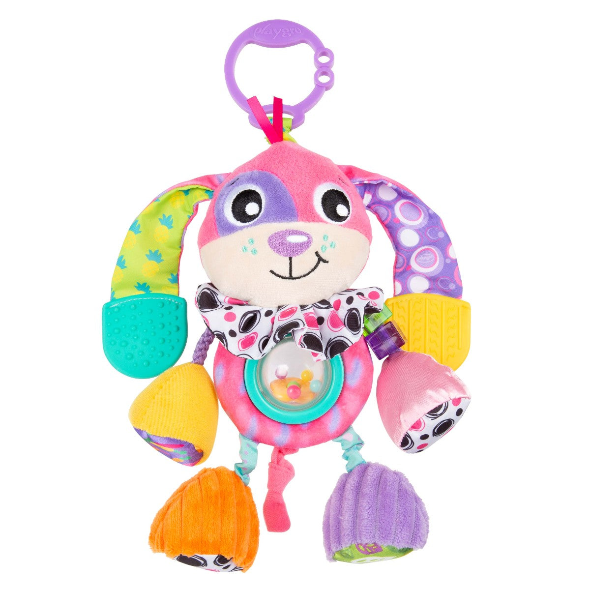 Playgro Dixie babyleksak, aktivitetshund med upphängning