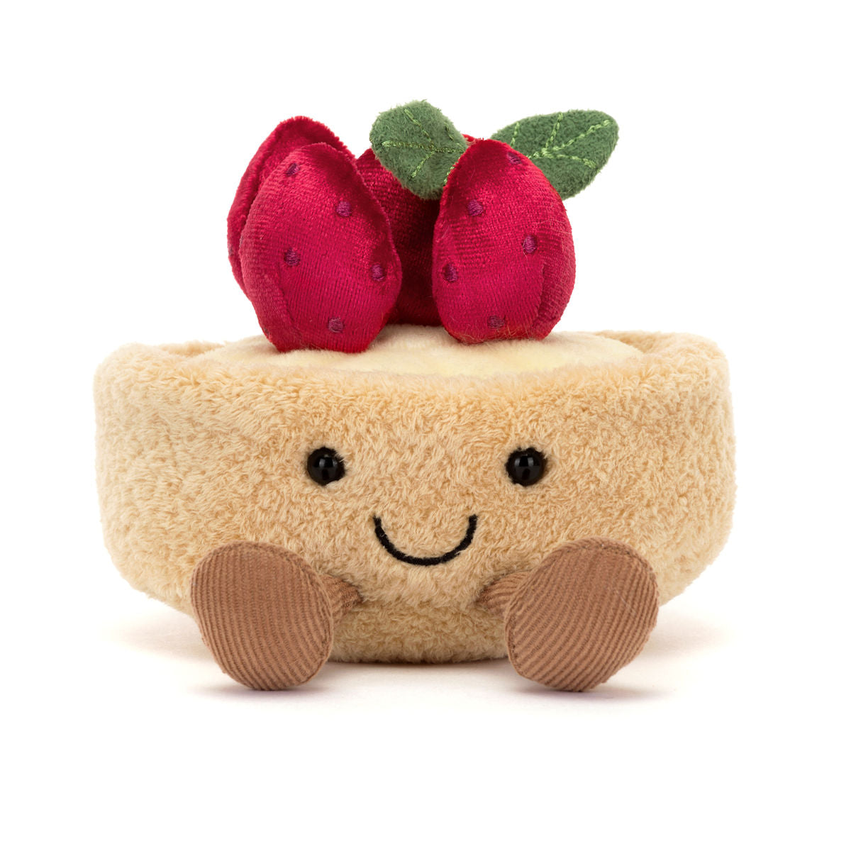 Jellycat gosedjur, Food bake, Amuseables Fleurette Tarte Aux Fraises - 11 cm
