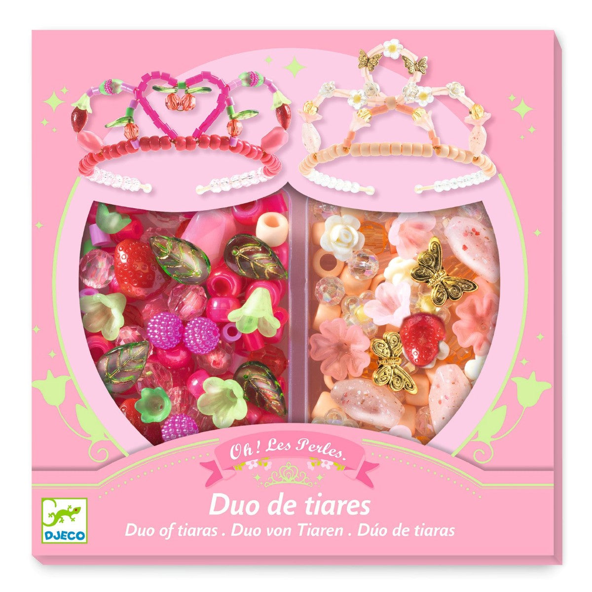 Djeco Pärlor, diadem ljusrosa