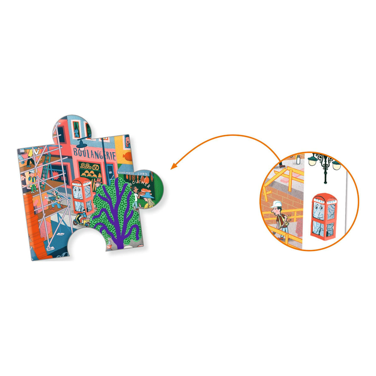 Djeco Observationspussel, Staden - 200 bitar