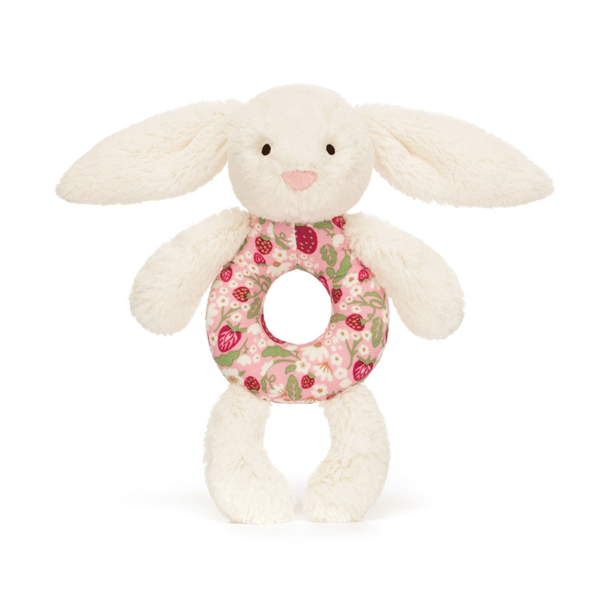 Baby Jellycat skallra, Bashful kanin - Mimi Strawberry