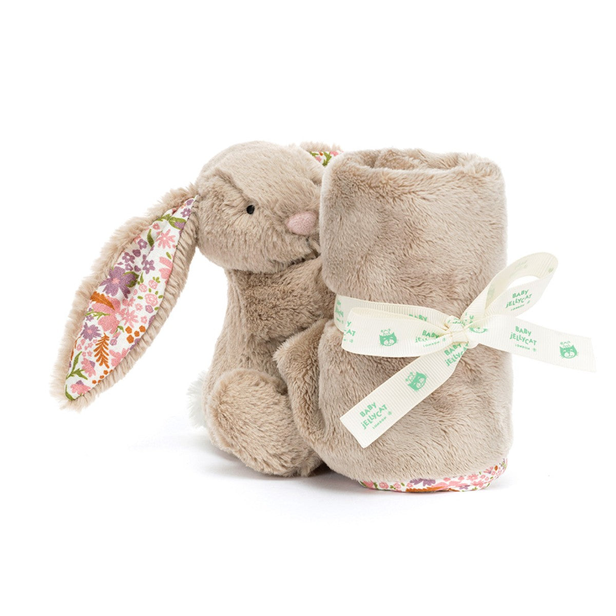 Baby Jellycat nalle, Bashful snuttefilt - Beige Meadow