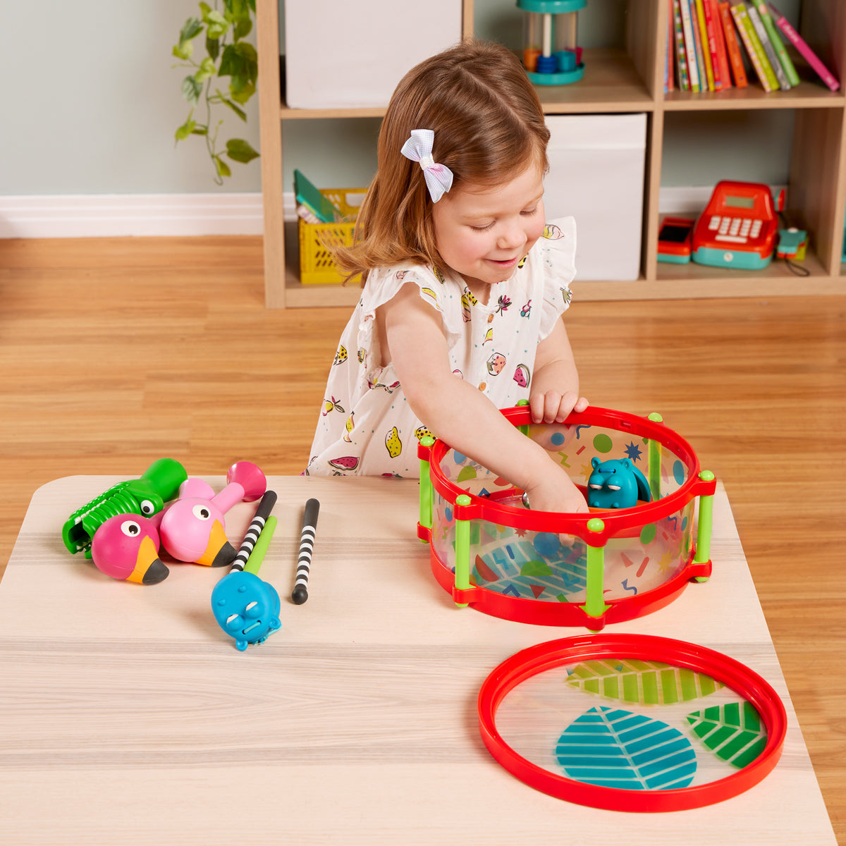 Battat Trumset med 4 extra musikinstrument - Från 18 mån.