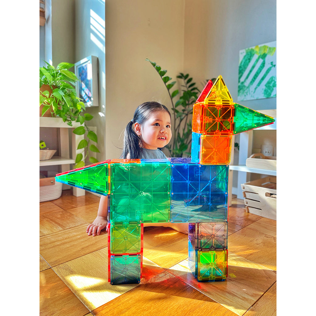 Magna-Tiles Clear Colours, Magnetiskt byggset med 100 delar