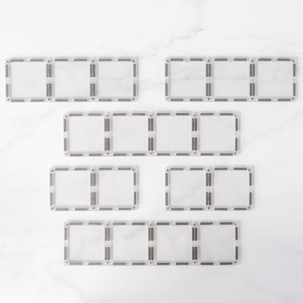 Connetix Rectangle Pack, Magnetiskt byggset med 12 delar – Clear