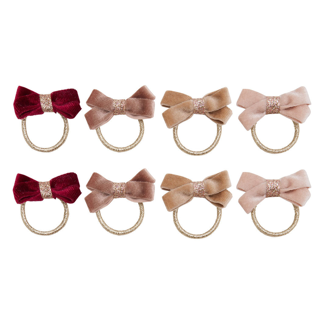 Mimi & Lula 8 Hårelastikker - Glitter Velvet Bow