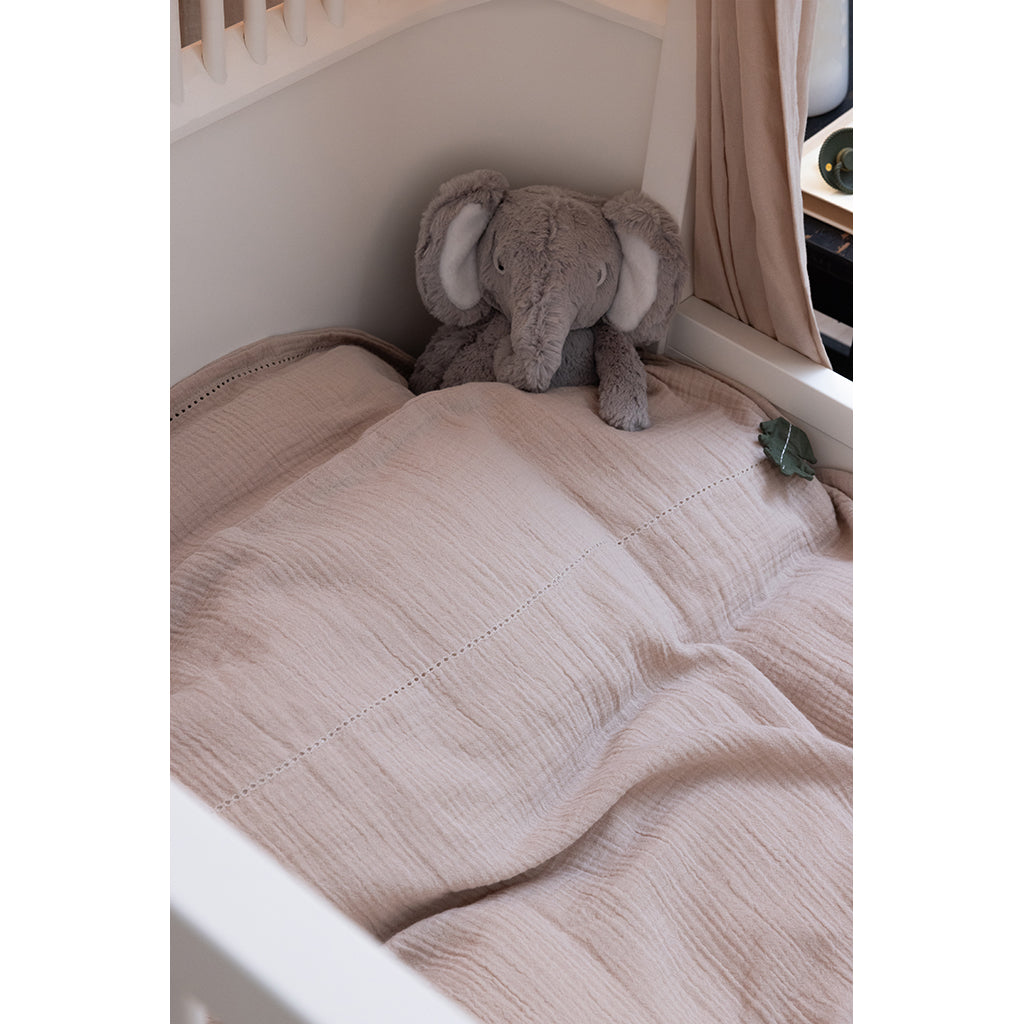 Sebra babybäddset, muslin - Seabreeze beige