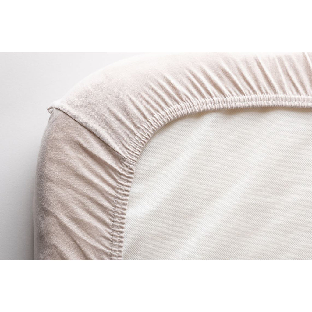 Sebra Jersey-bäddlakan, baby 70 x 120 cm – Seabreeze beige