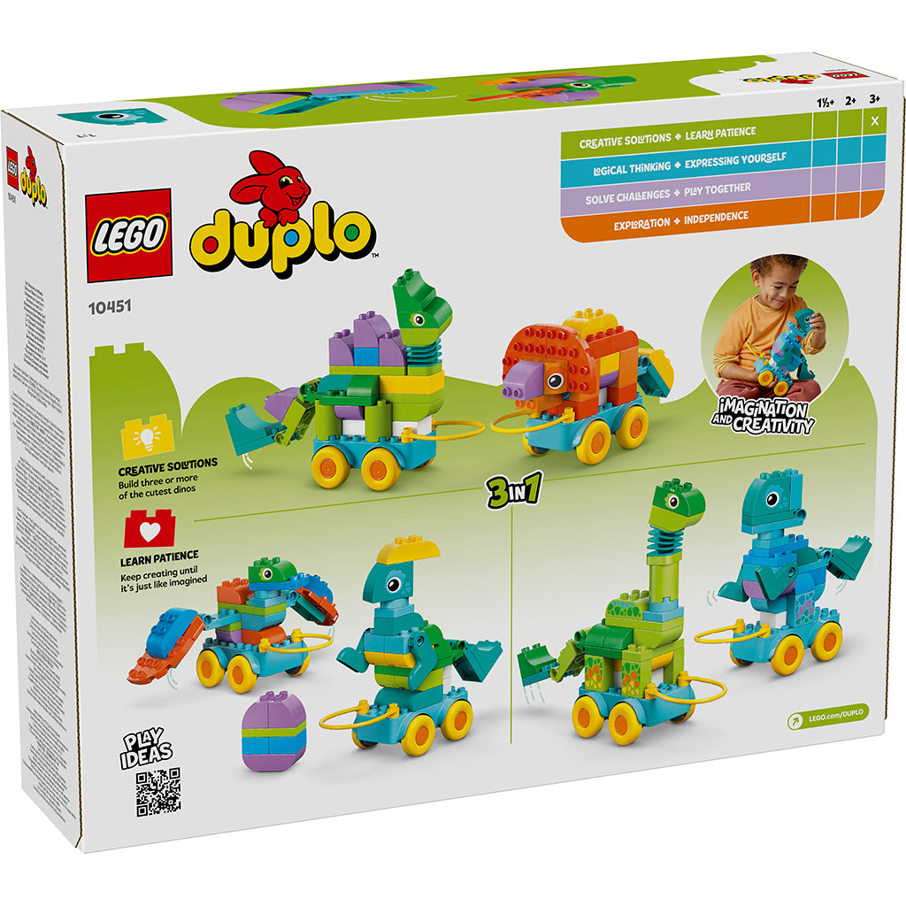 LEGO® DUPLO® Town, 3-i-1-dinosaurier på hjul