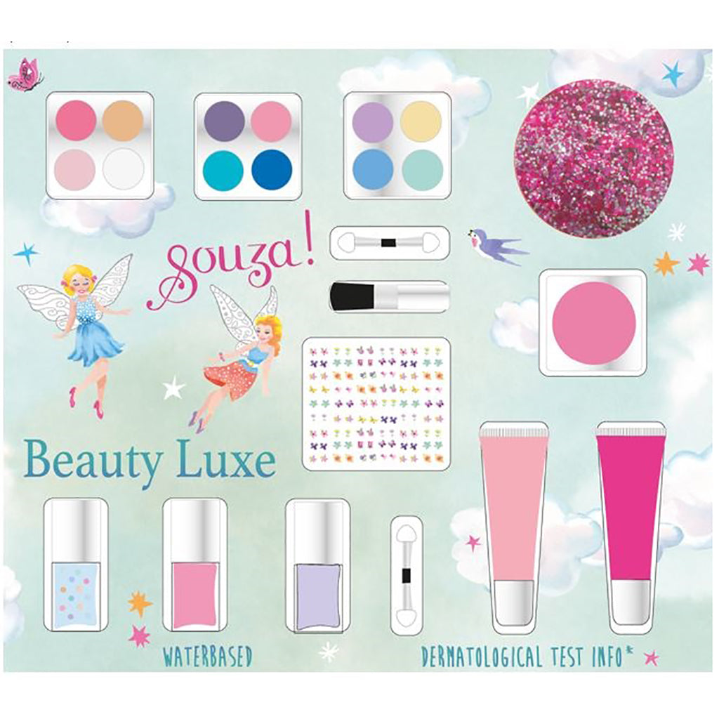 Souza sminkset för barn, Beauty Luxe - Rosa/silver hårglitter