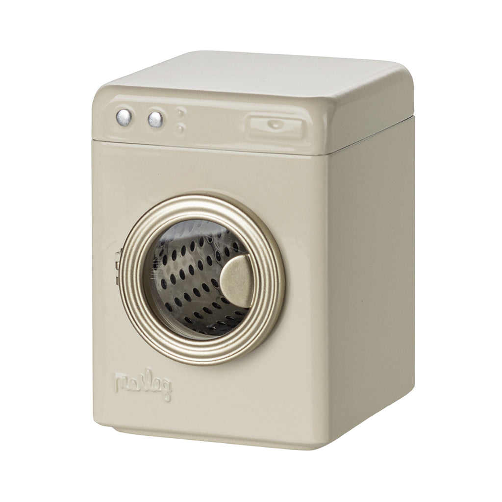 Maileg dukktillbehör för mus, Tvättmaskin – Råvit