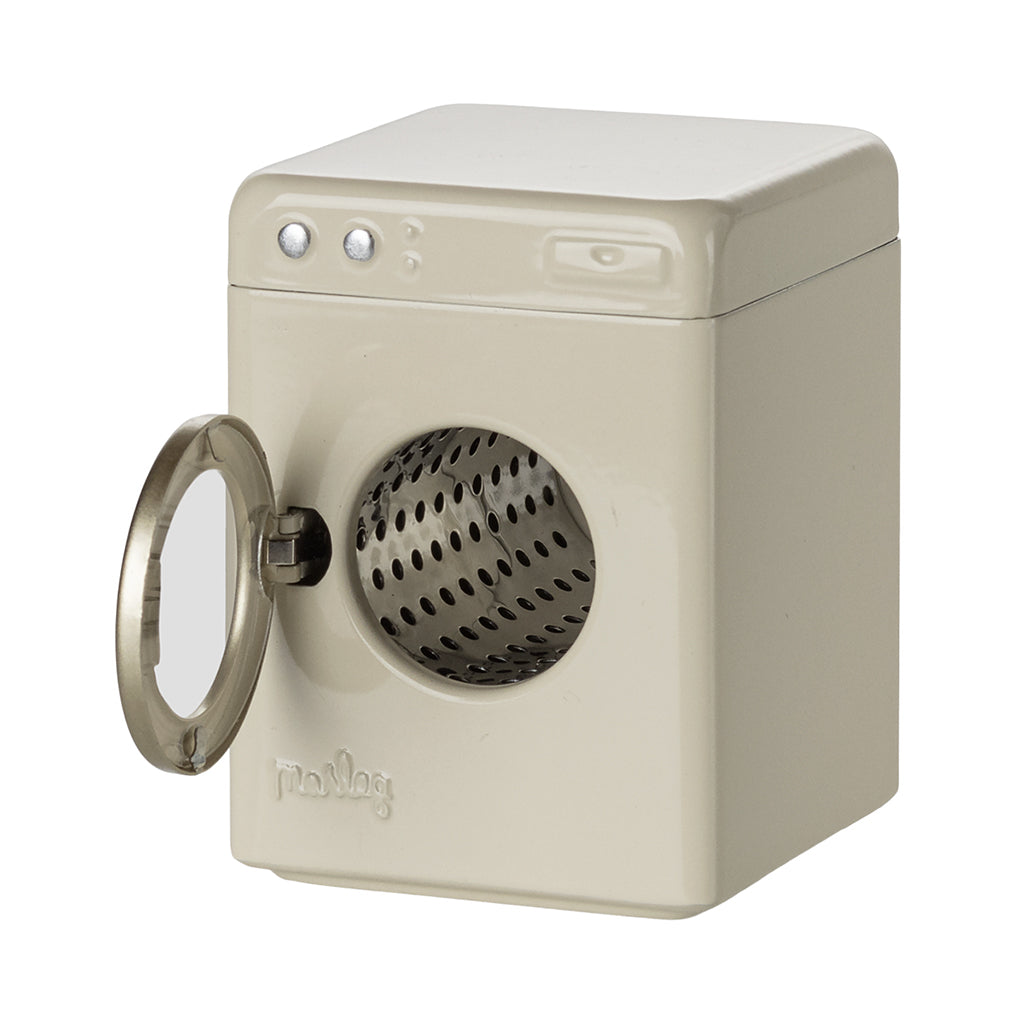 Maileg dukktillbehör för mus, Tvättmaskin – Råvit