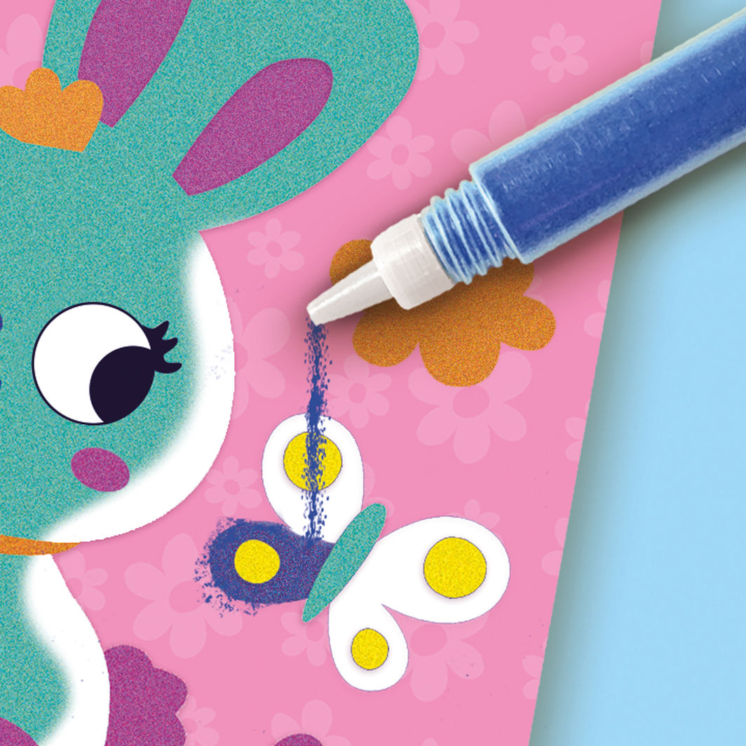 SES Creative sandkonst, bilder med skogens djur