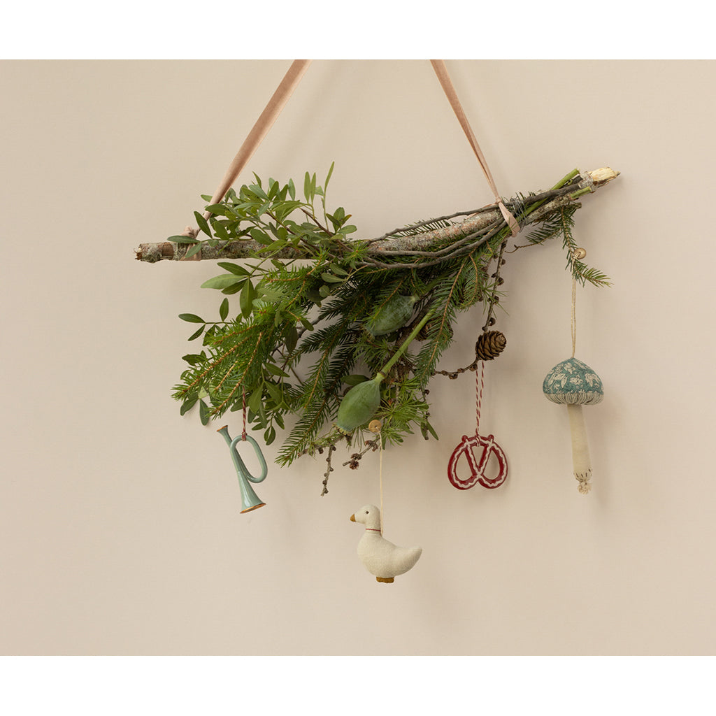 Maileg juldekoration, Metallhänge, Kringle med ränder