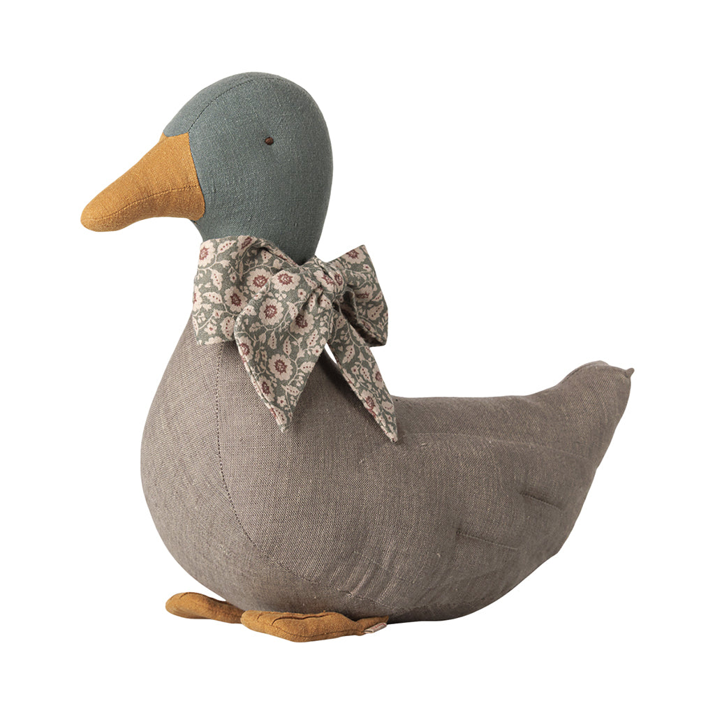 Maileg Julepynt, and i stof m sløjfe - Grå