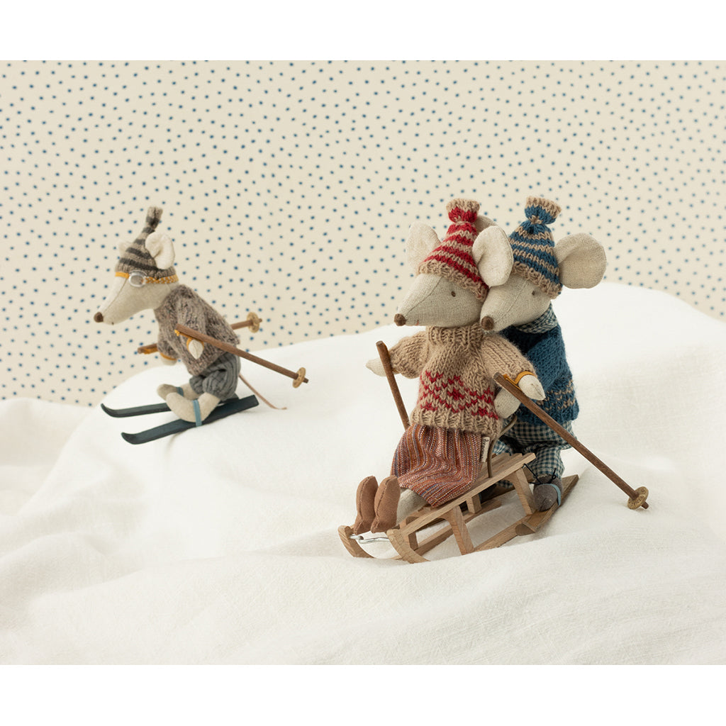 Maileg dockkläder till mor mus, Stickad tröja och mössa