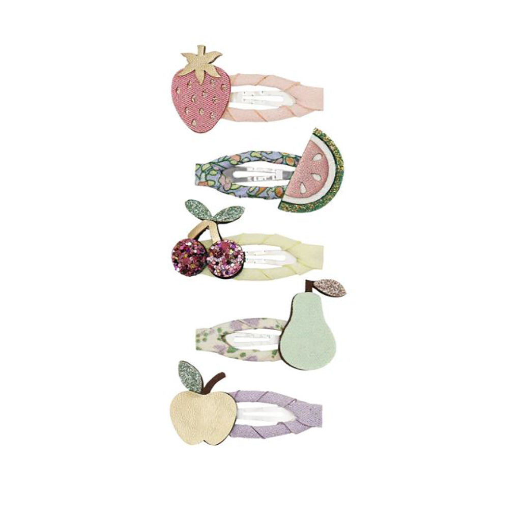 Mimi & Lula 5 hårspænder, Fruit salad mini klikspænder