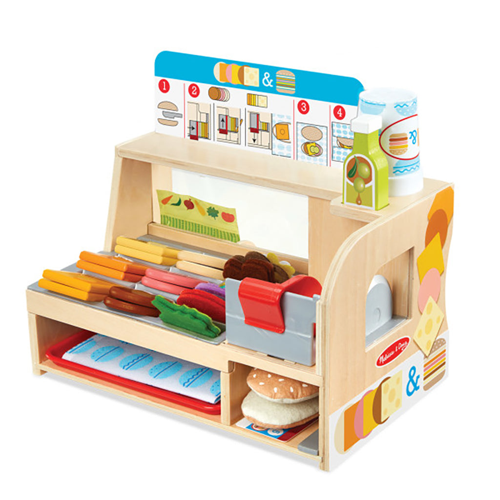 Melissa & Doug träleksaksmat, Sandwichbar - 56 delar