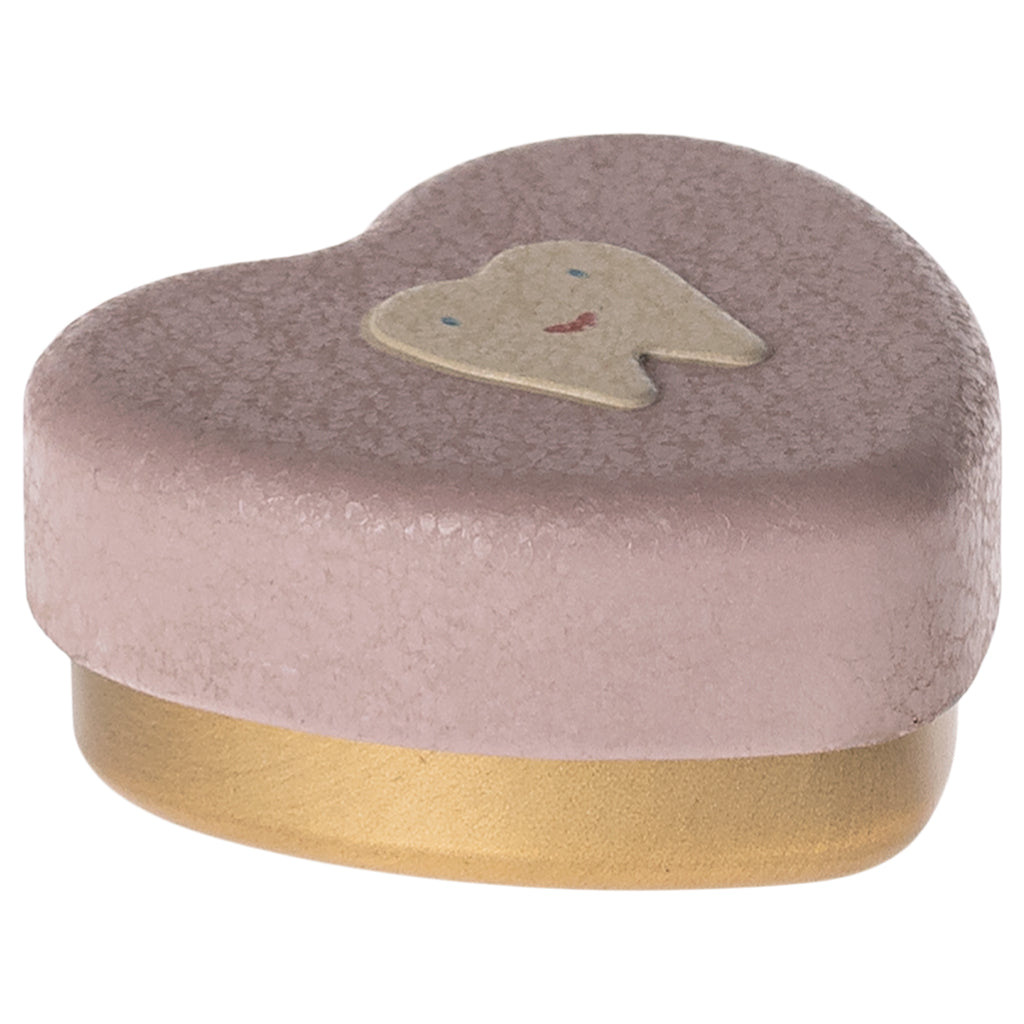 Maileg burk för mjölktänder, Tandask, liten - Heather