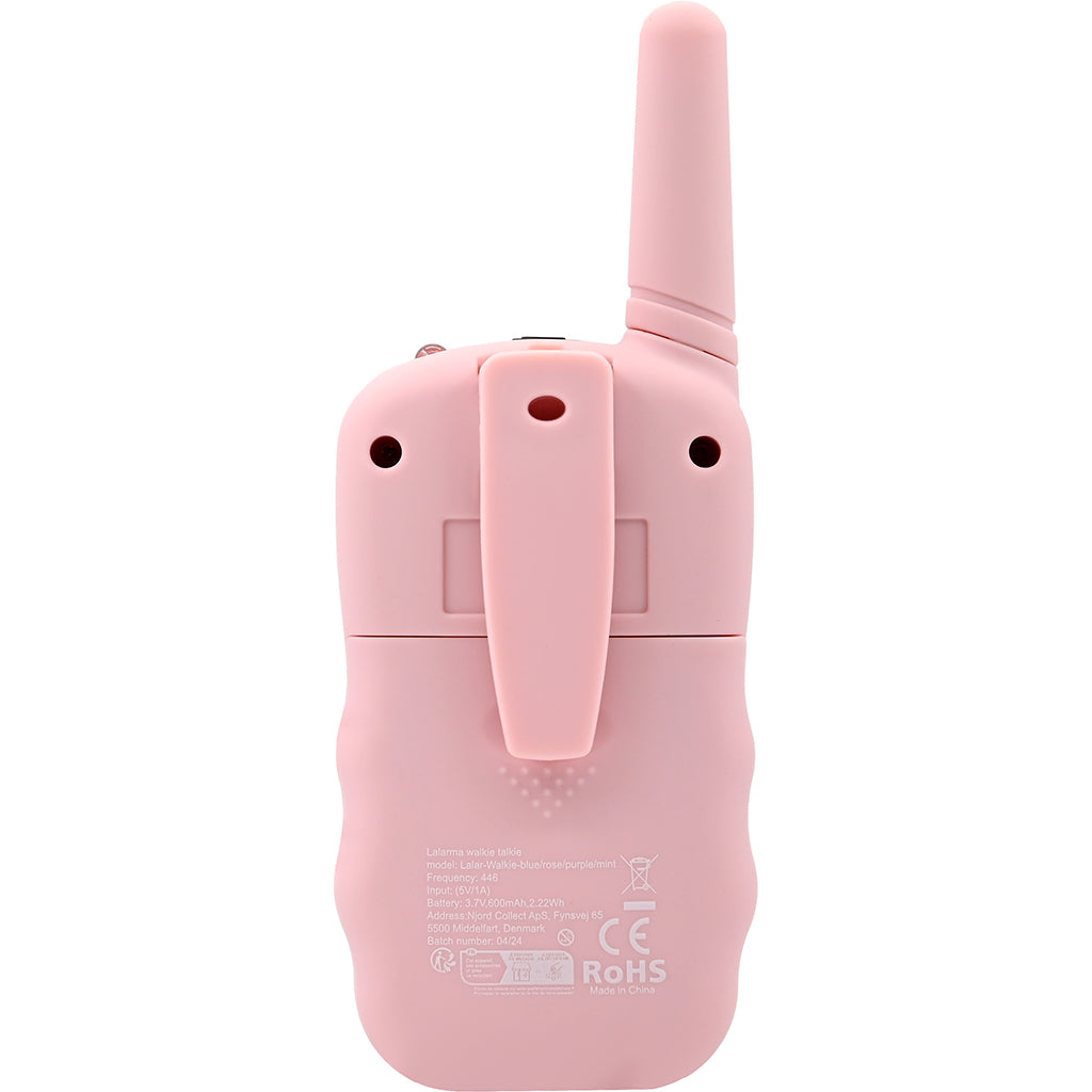 Lalarma walkie talkie för barn, rosa