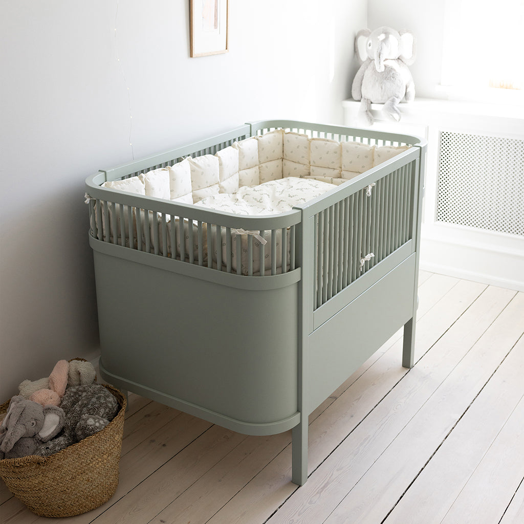 Sebra säng, baby och Jr. - Mist green