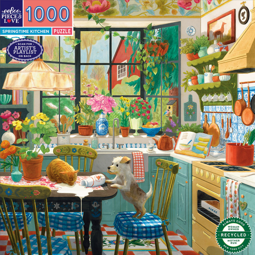 eeBoo Pussel 1000 bitar, Springtime Kitchen