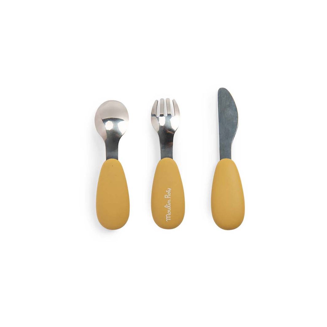 Moulin Roty Mitt första bestickset, Trois petits lapins