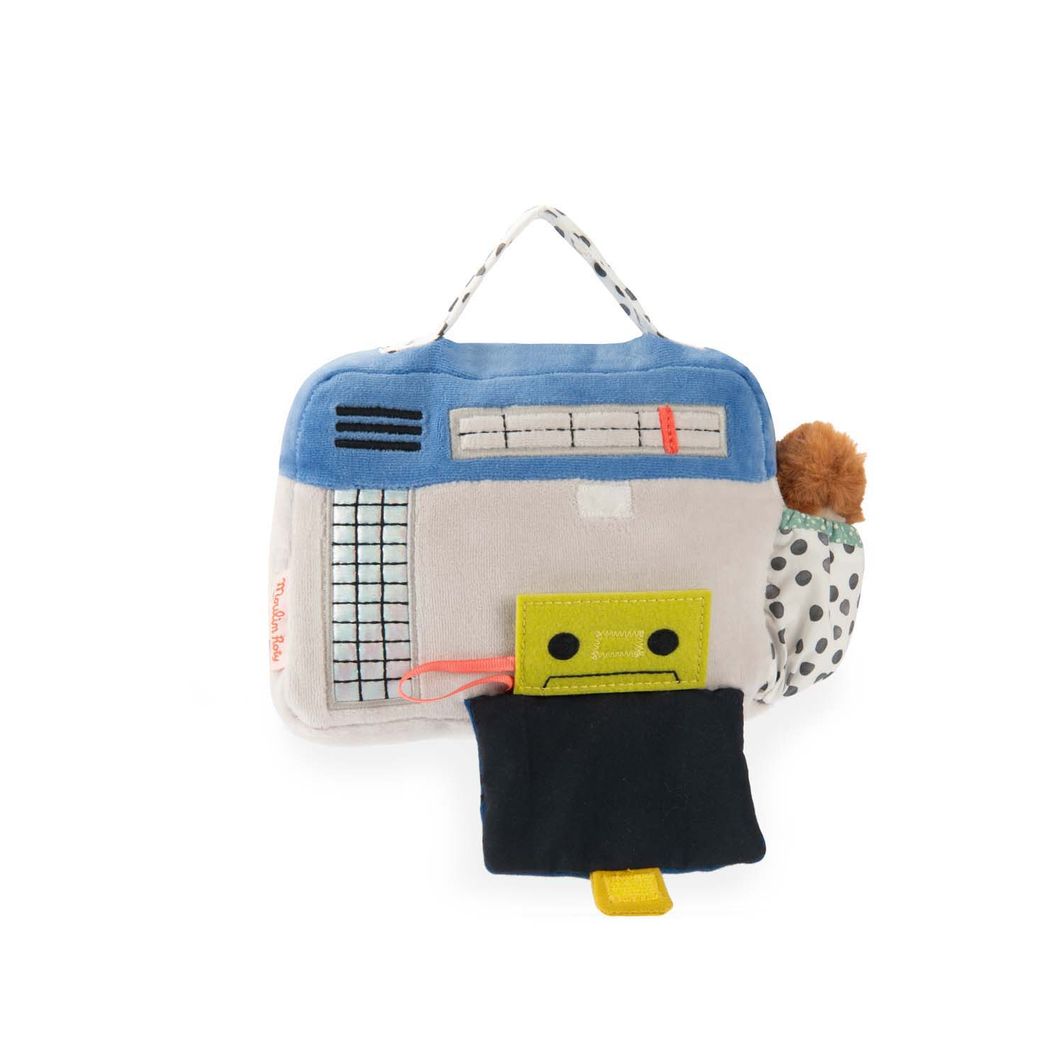 Moulin Roty Gosedjur med musikuppdragning, Radio 22 cm - Puce & Pilou