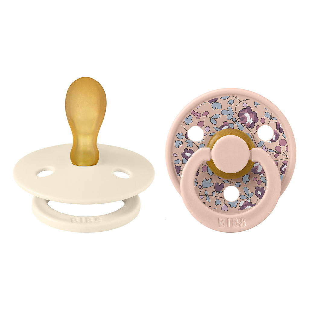 Bibs Liberty, 2-pack Colour Eloise, nappar i naturgummi, str. 2 - Blush Mix