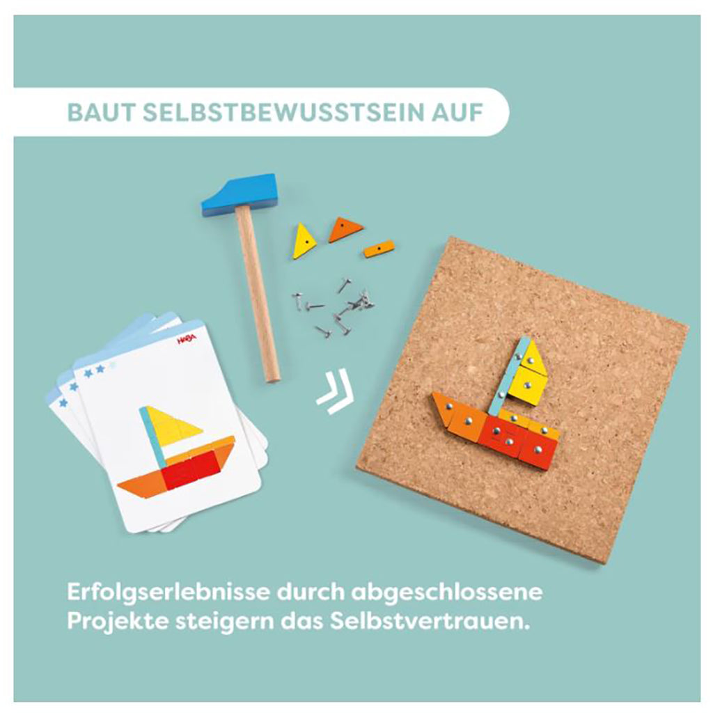 Haba Hammerbräde med spik, Geometriska former