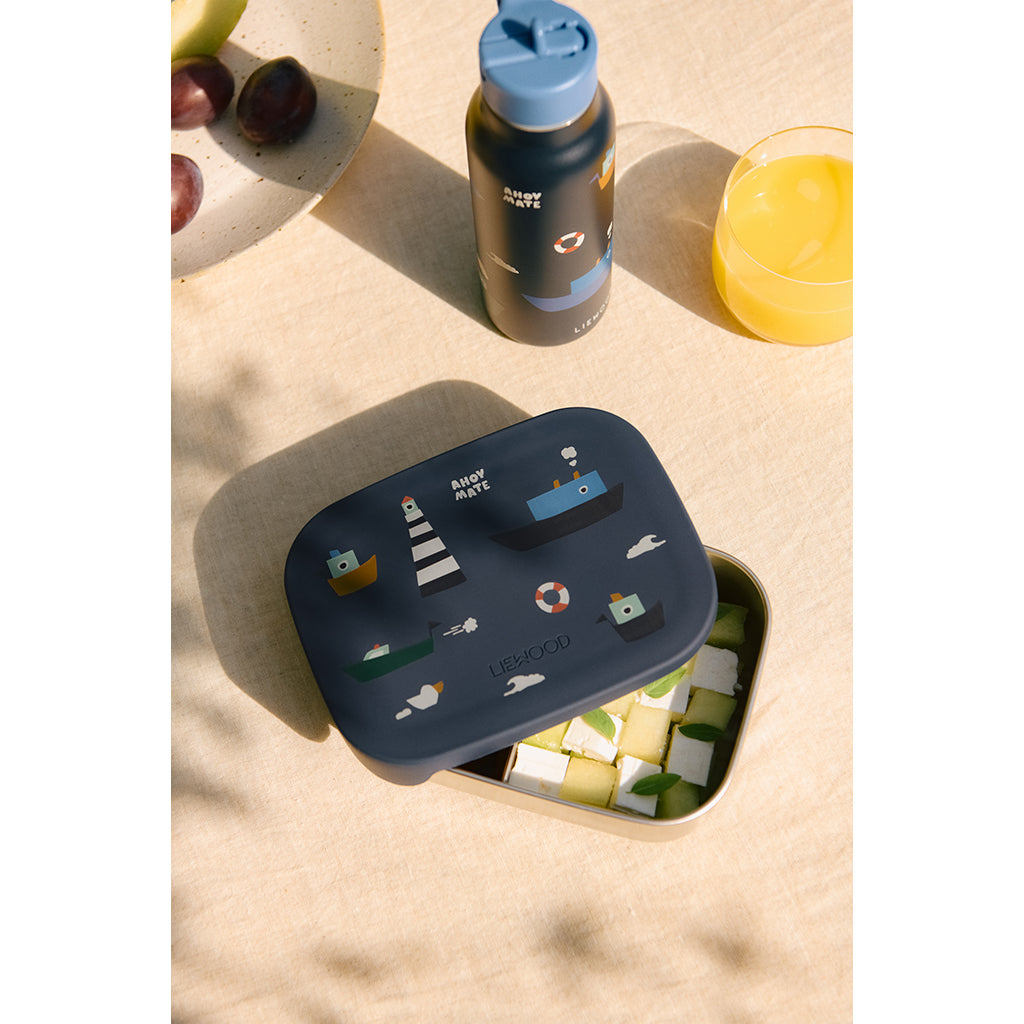 Liewood Falk vattenflaska, termosflaska 350 ml. - Sailing/ Classic navy