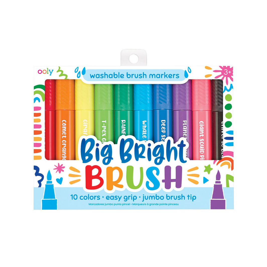 Ooly Jumbo penseltusser 10 stk, Afvaskelige - Big Bright Brush