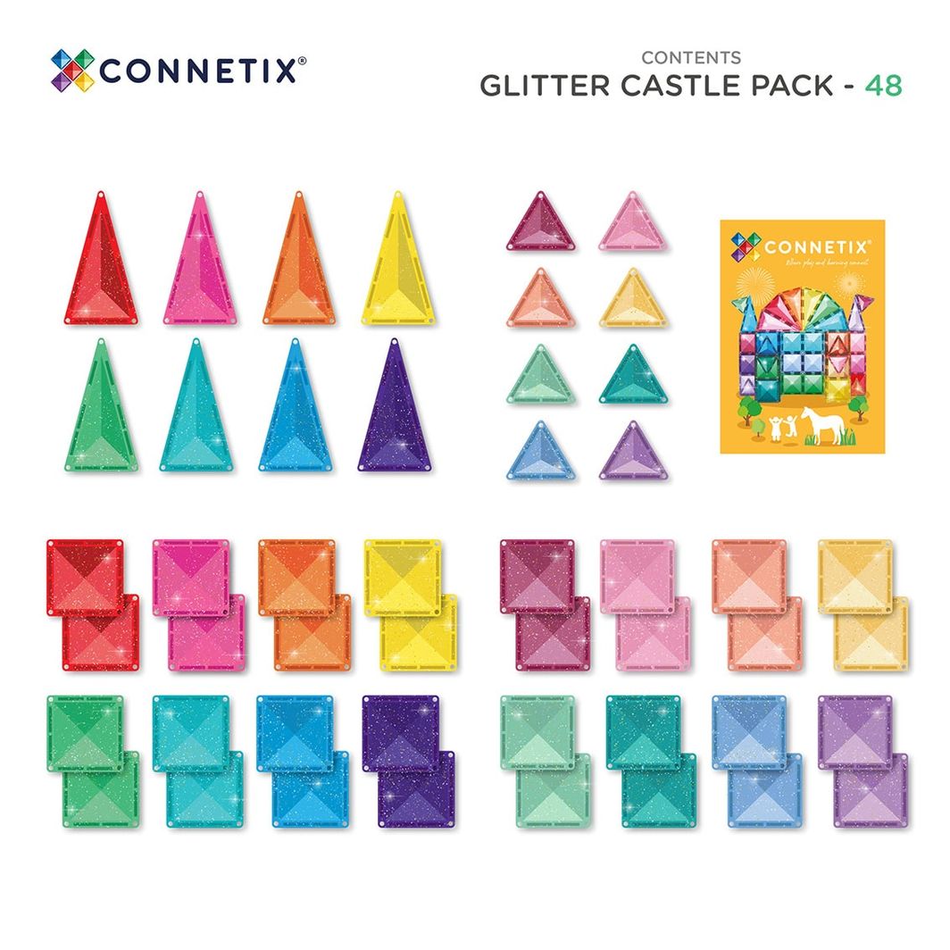 CONNETIX Connetix Glitter Castle Pack - magnetsats