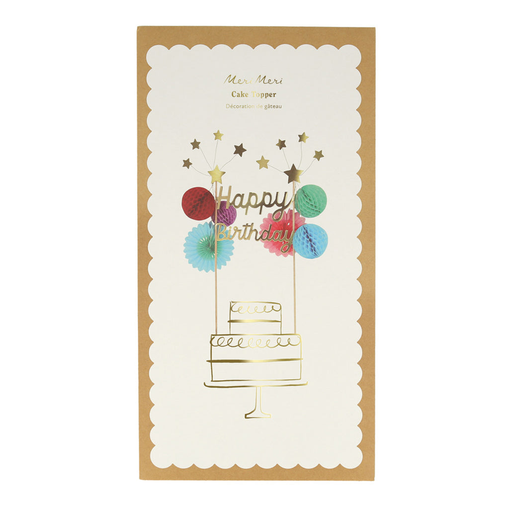 Meri Meri tårtdekoration, Happy Birthday