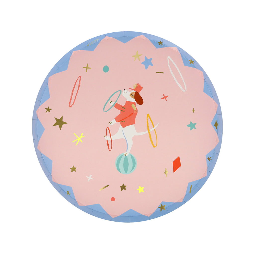 Meri Meri papptallrikar, Str. S, Cirkus - 8 st.