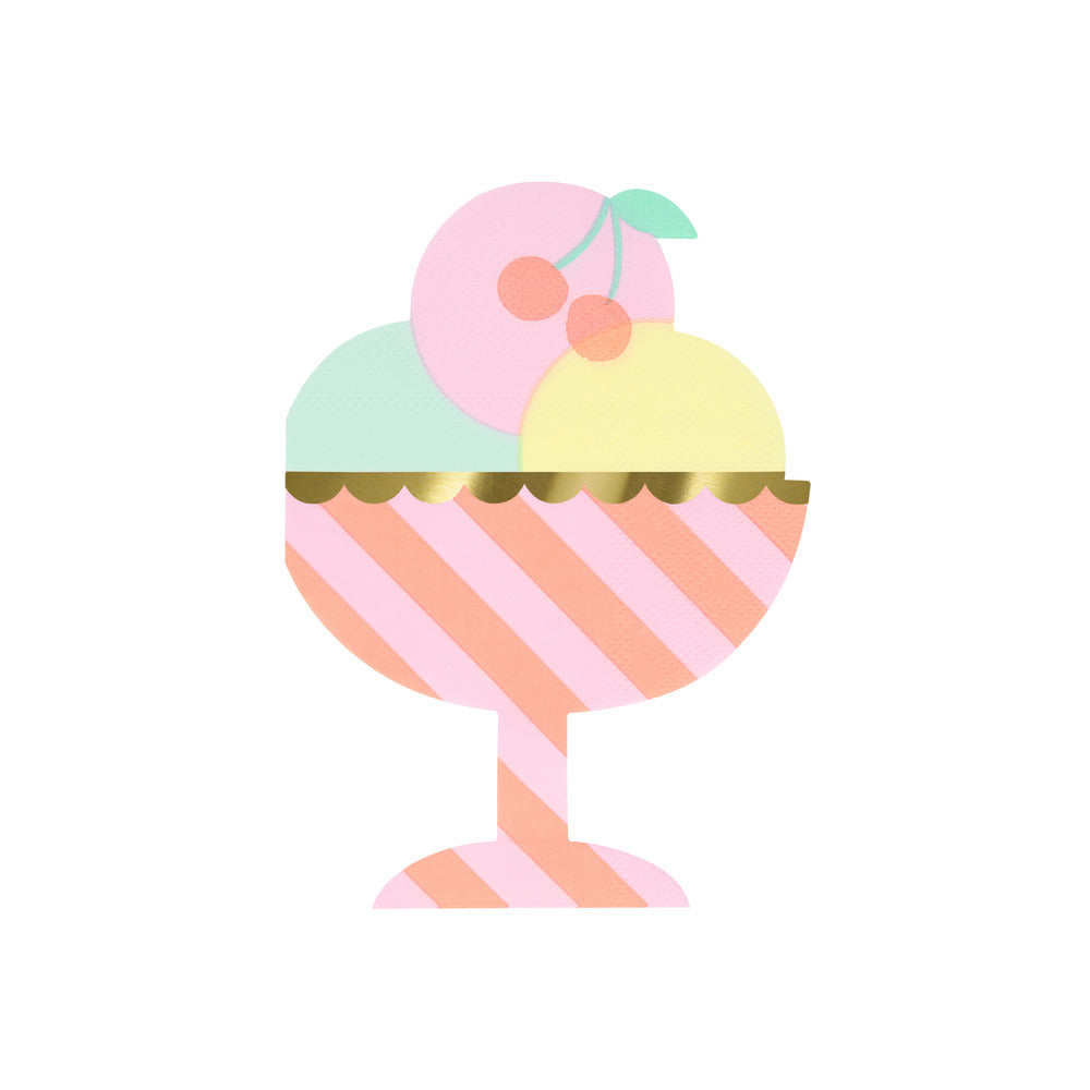 Meri Meri servetter, Ice cream – 16 st.