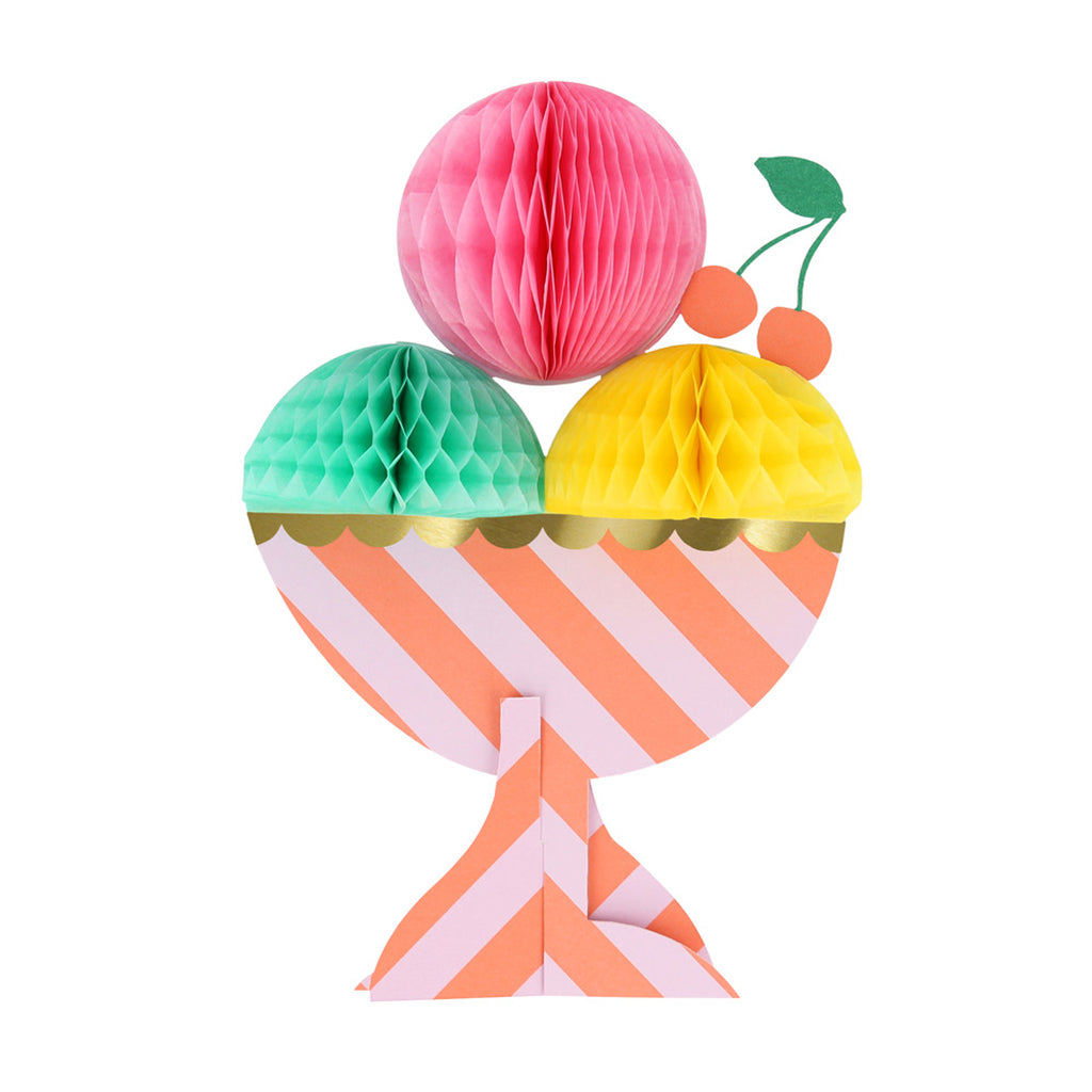 Meri Meri födelsedagskort, Ice cream sunday honeycomb