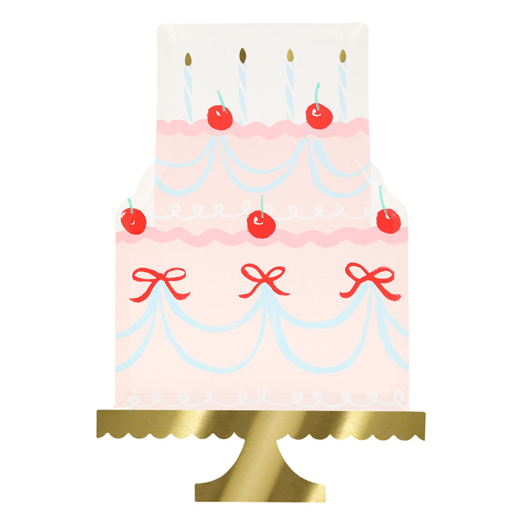 Meri Meri papptallrikar, Fancy cake - 8 st.