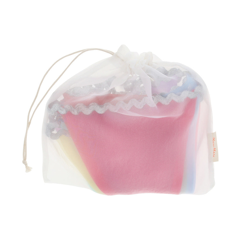 Meri Meri girlang i organza, Pastel Rainbow