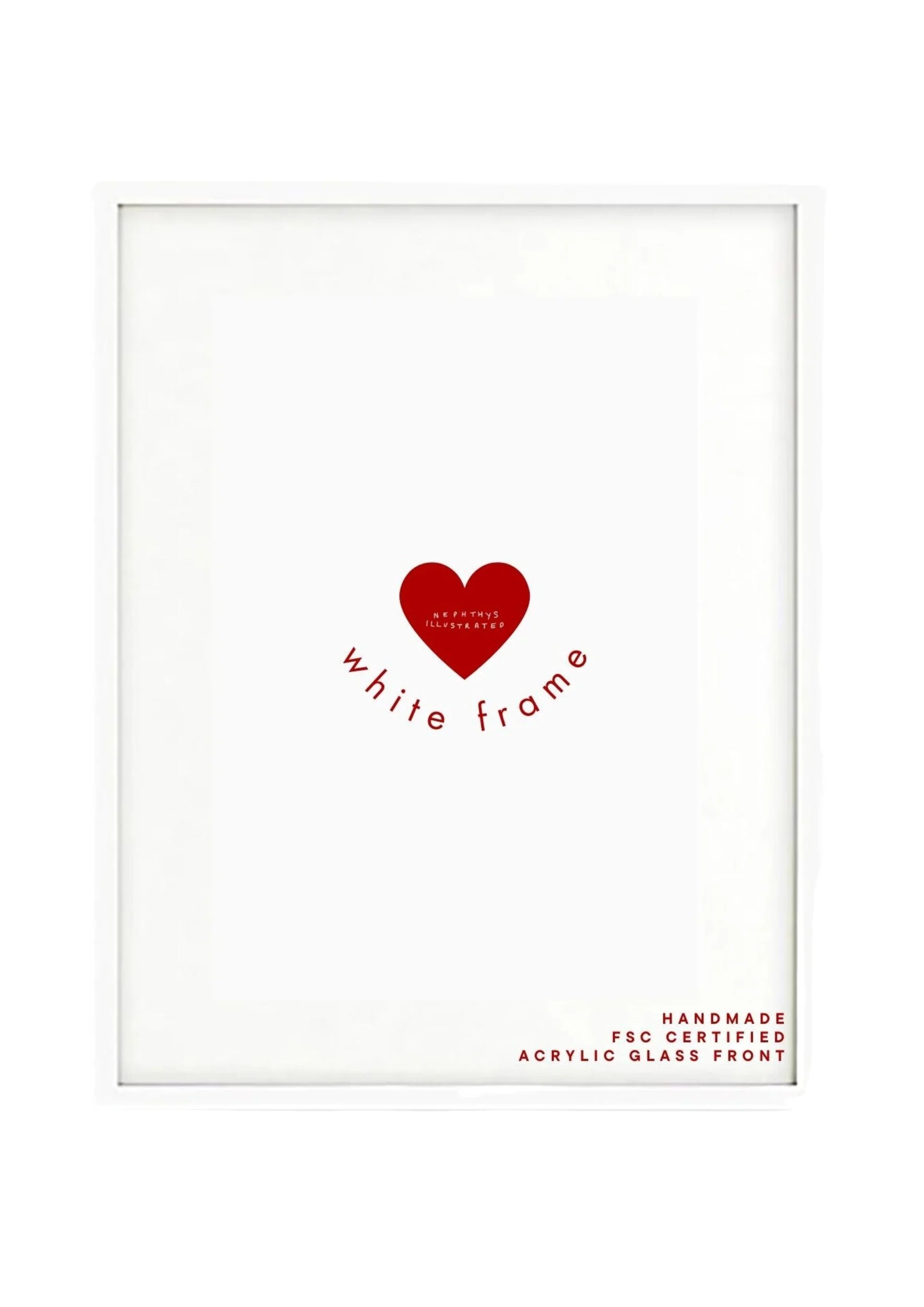 Nephthys Illustrated ram, Vitt trä - A4