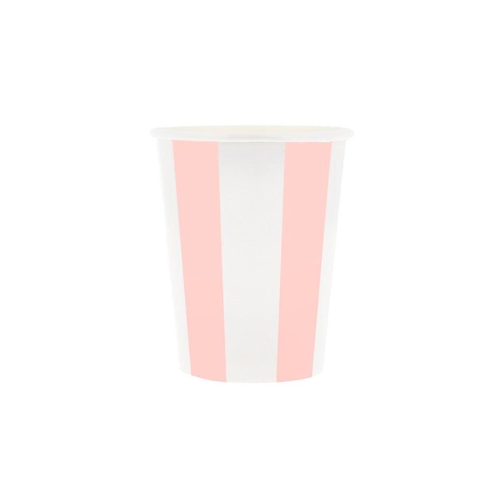 Meri Meri pappmuggar, Beach Striped - 8 st.