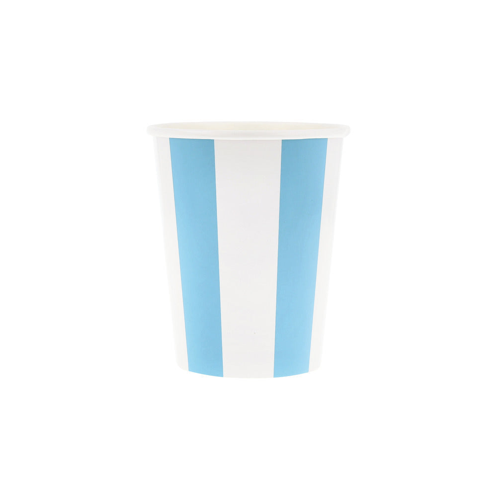 Meri Meri pappmuggar, Beach Striped - 8 st.