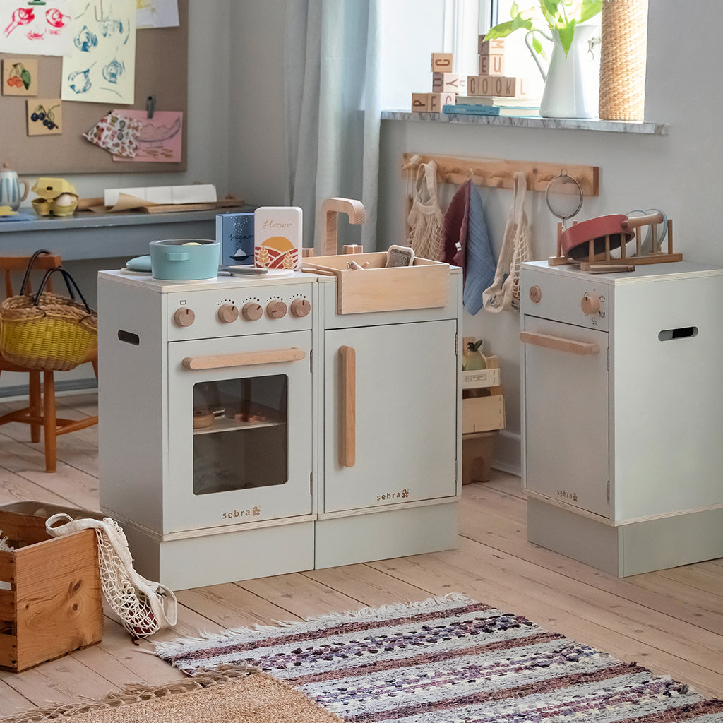 Sebra Kidchen bänkskåp i trä, Beige