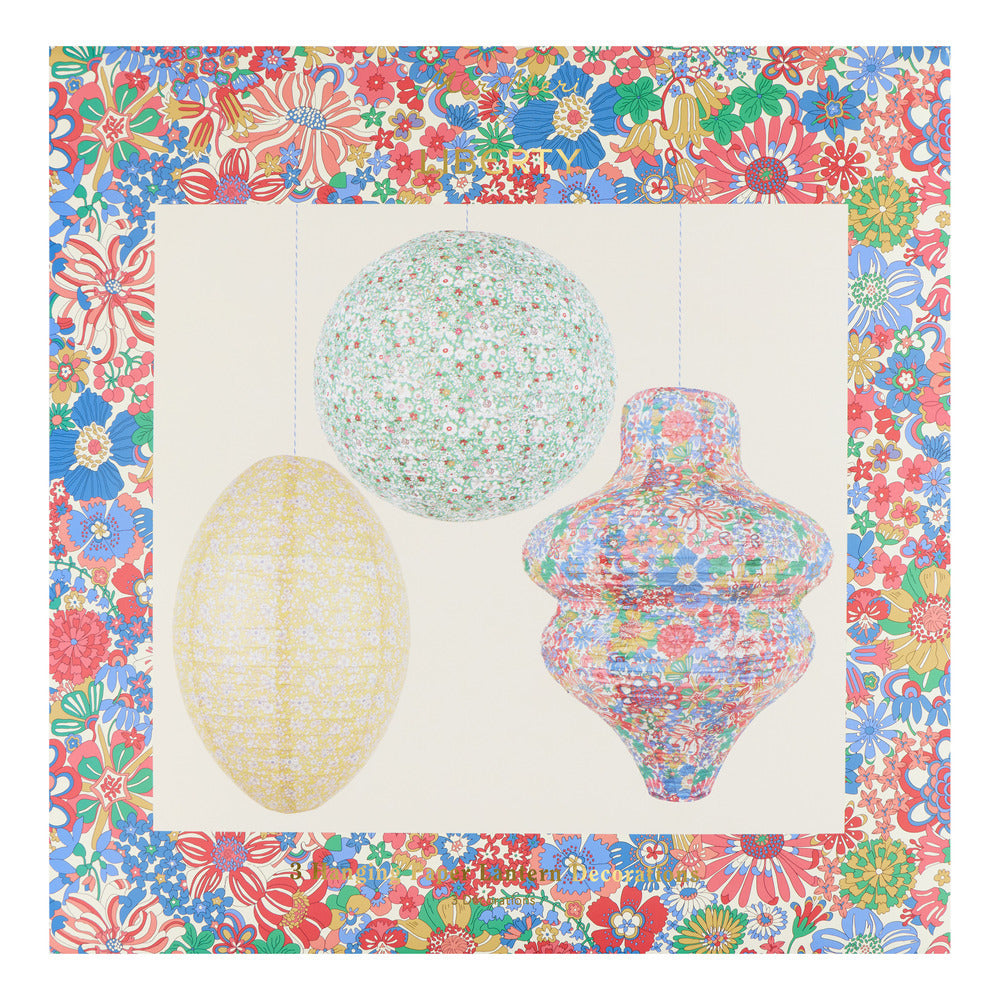 Meri Meri x Liberty lanterner, 3 st.