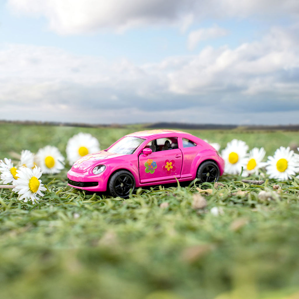 Siku Leksaksbil, VW The Beetle, Rosa - 7.8 x 3.6 cm