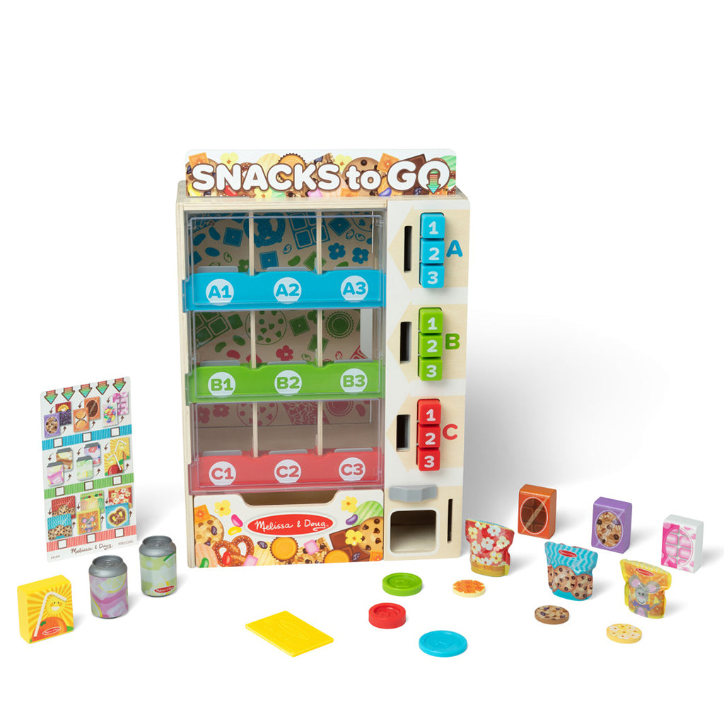 Melissa & Doug Leksaksmat, Snackautomat - 16 delar