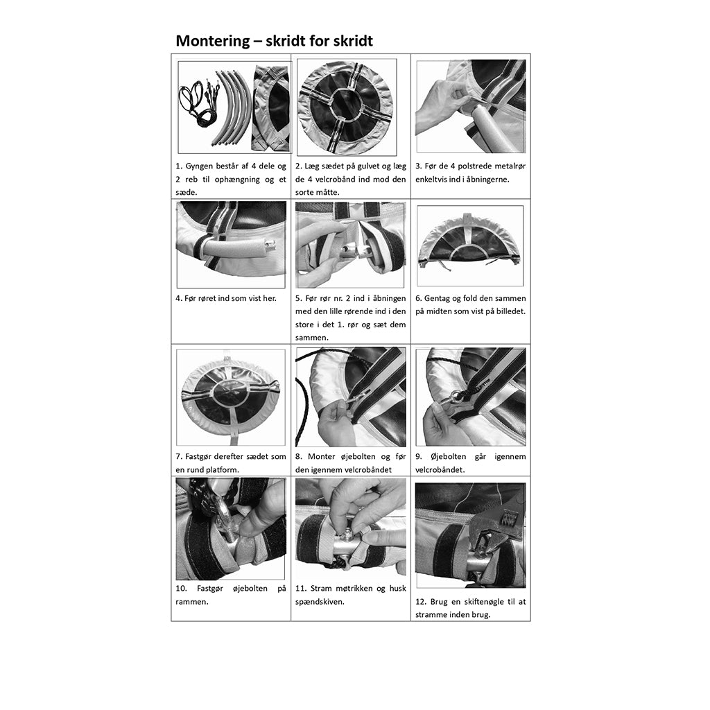 KREA rund redegunga, Ø: 70 cm - Svart