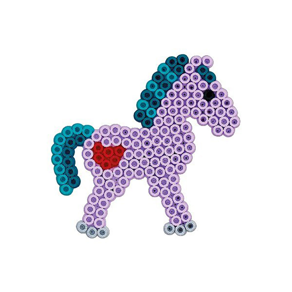 Hama Midi gruppförpackning, 4 pärlplattor + 3000 pärlor - prinsessa och häst